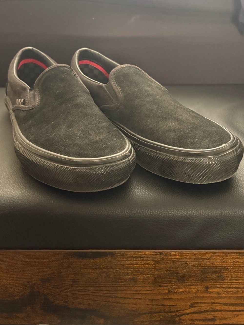 🖤 Vans Slip-On Pro Skateboarding Shoes – Black Suede 🖤